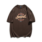 Men T Shitrs Letter Printed Round Neck
