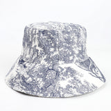 Bucket Hat Fishing Cap Cotton Print Fisherman Hat Men and Women Outdoor Sun Hat
