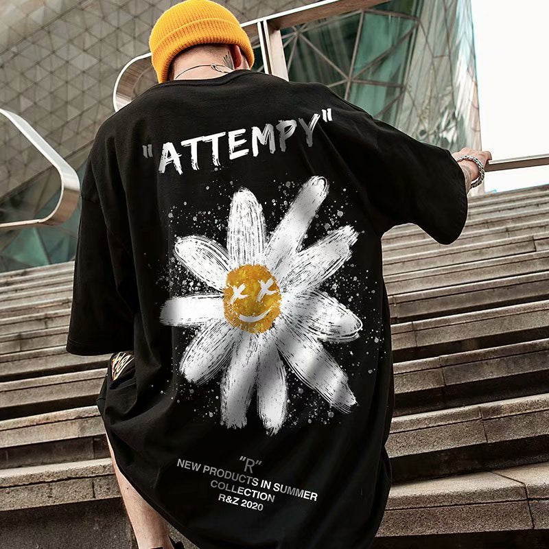 Men T-Shirts Half Sleeve Loose Little Daisy