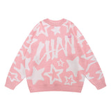 Men Sweater Men's Street Trend Loose round Neck Sweater Trendy Brand Couple Pullover
