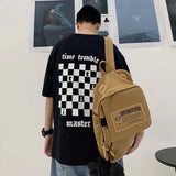 Men T-Shirts Loose round Neck Letter Print