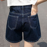 High Waisted Shorts High Waist Denim Shorts Women's Summer Loose Slimming and Straight Hot Pants
