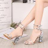 High Heels Ladies Sandals Summer Large Size Fashion Buckle Women's Sandals