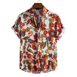 Camp Collar Shirt Printed Shirt Short Sleeve