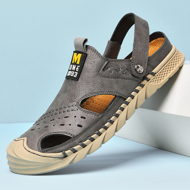 Tactical Trekking Sandals Summer Sandals Men's Sandals Closed Toe Hollowed Leisure Beach Shoes