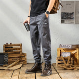 Cuffed Cargo Pants Men's Overalls Men's Spring and Autumn Loose Pants Casual Pants