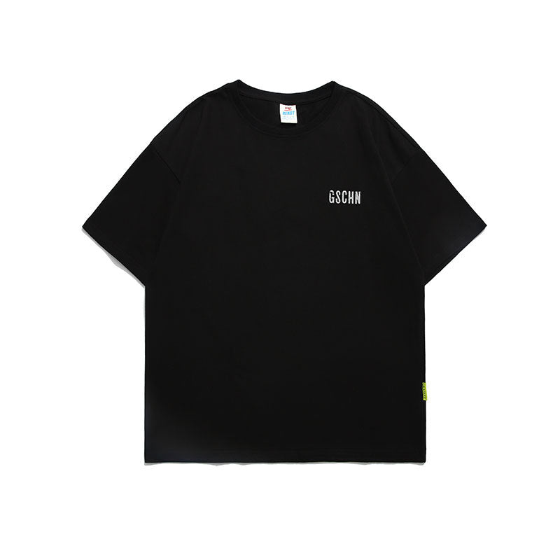 Men T Shitrs Leaf Pattern Printing