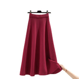MIDI Mauve Skirt Women's Wear Match Sweater Skirt
