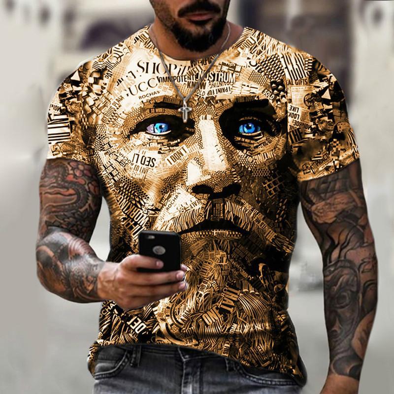 Skull T Shirt Digital Printed round Neck