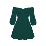 Coachella Music Festival Outfits Solid Color Fashion Women's Sexy Lantern Sleeve Dress