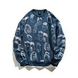 Crew Neck Sweatshirts for Men Men's Autumn round Neck Sweater Couple Loose Casual Top