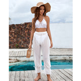 Coachella Music Festival Outfits Casual Sexy See-Through Chiffon Beach Pants