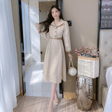 Betty Draper Valentine's Day Dress Spring and Autumn Plaid Bottoming Dress for Women