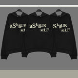 Askyurself Hoodie Retro High Street Casual Loose-Fitting Hoodie