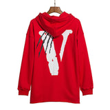 Vlone Hoodie Printed Large V Design Pullover Hoodie Sweater For Men And Women