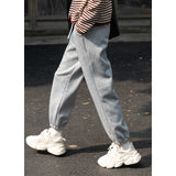 Grey Sweatpants Sports Casual Pants Women's Autumn and Winter Loose Sweatpants