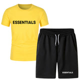 Fog Fear Of God T Shirt & Shorts 2 Pieces Set Summer Men'S Short Sleeve T-Shirt Shorts Casual