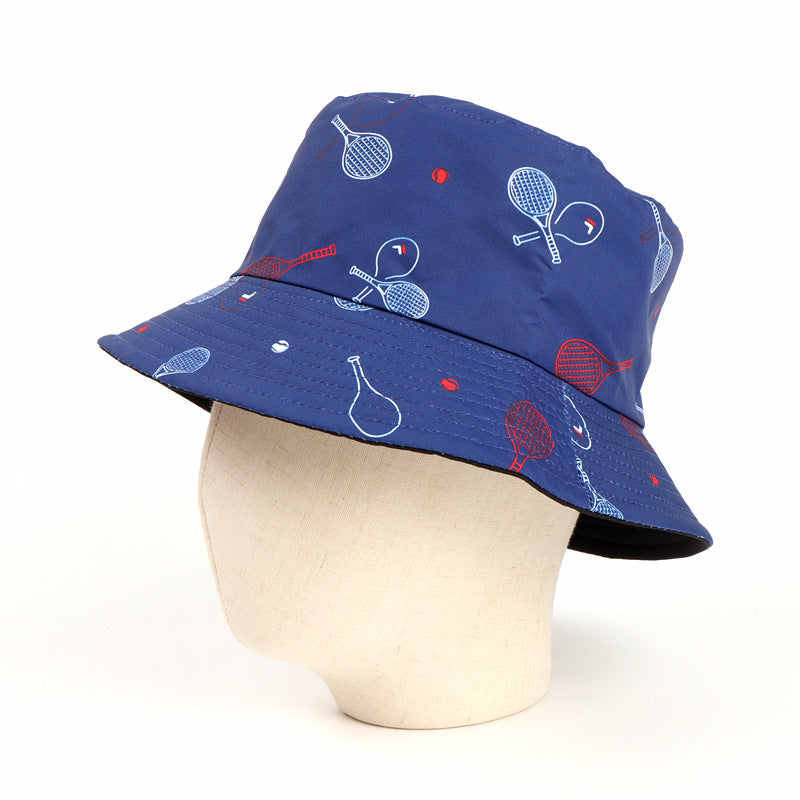 Bucket Hat Fishing Cap Cotton Print Fisherman Hat Printing Double-Sided Fashion Badminton