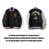 Bathing Ape Jacket Men's and Women's Youth Fashion Street Baseball Jacket Jacket