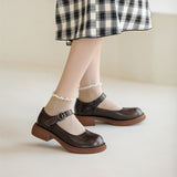 Mary Jane Shoes Autumn And Winter Style Black Jk Uniform Shoes Women