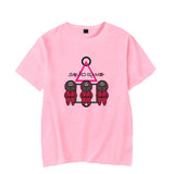 Squid Game Costume Printed Short Sleeve Pullover round Neck T-shirt