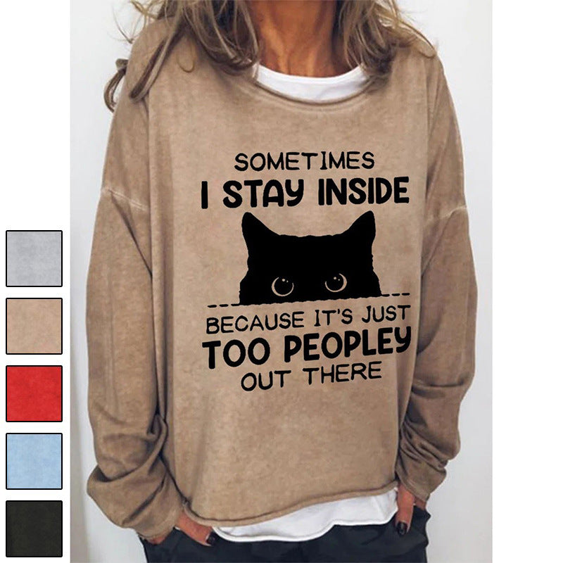 Yes I M Cold Sweatshirts round Neck Sweater Autumn and Winter
