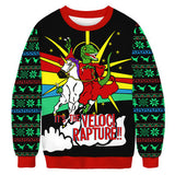 Men and Women Grinch Sweater Christmas Printed Crew Neck Sweatshirt Loose Couple