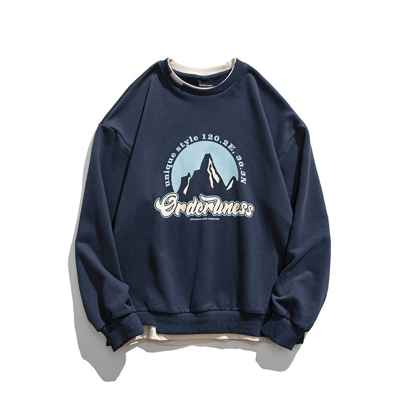 Crew Neck Sweatshirts for Men Men's Autumn Pullover round Neck Loose Student Sweater Men