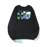 Off White Sweatshirts Arrow Round Neck Sweater Loose Bottoming Shirt