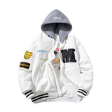 Varsity Jacket Embroidered Flight Suit Baseball Uniform Hooded Jacket