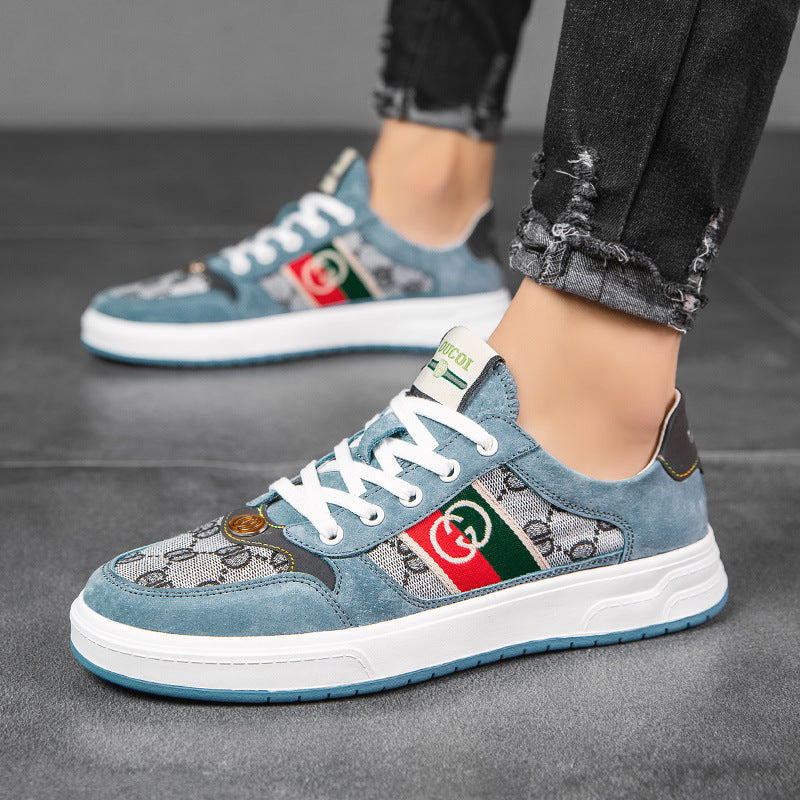 Screener Leather Sneaks Men's Shoes Summer Teen Fashion Shoes Flat Casual Spring and Autumn Four Seasons Low-Top Sneakers
