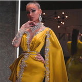 Long Homecoming Dresses Evening Dress Yellow Gold Sequins Dress Long Dress for Women