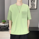 Men T-Shirts Half Sleeve Loose round Neck