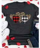 Valentine's Day T Shirt Printed Crew Neck T-shirt Short Sleeves