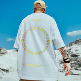 Men T-Shirts Panda Printing Half-Sleeved Loose