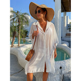 Coachella Music Festival Outfits Loose White Shirt Beach Bikini