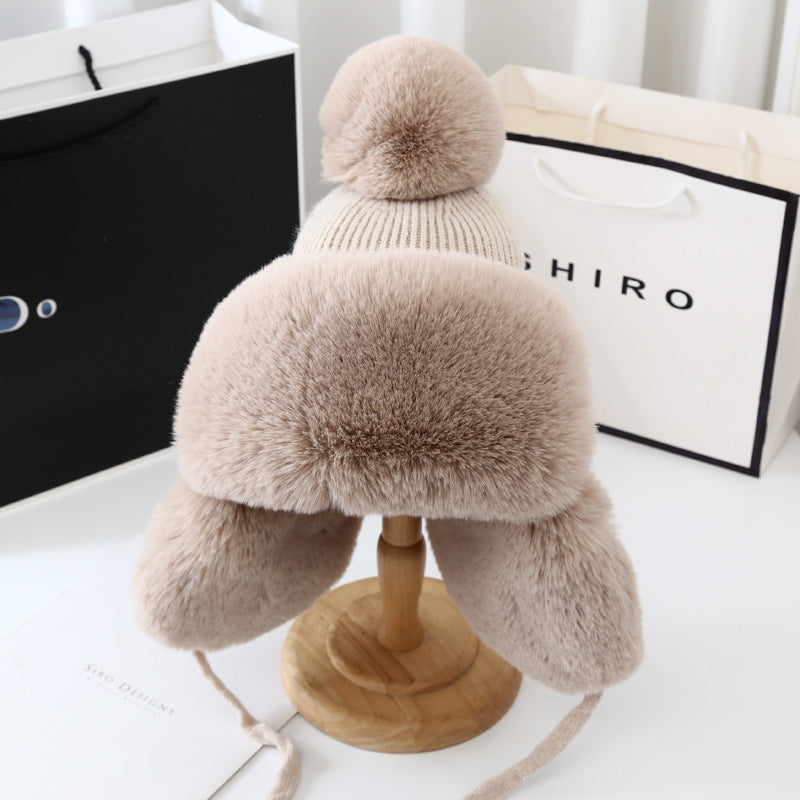 Winter Hats Winter Knitted Wool Earmuffs Hat Warm Winter Hat
