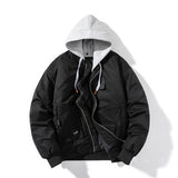 Varsity Jacket Autumn And Winter Bomber Jacket Men Hooded Baseball Uniform