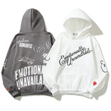 Kanye West Sunday Service Hoodie Eu Heart Vintage Distressed Puff Print Logo Hooded Sweater