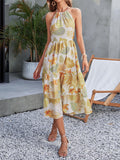 Nine Britton Dress Yellow Printings Dress