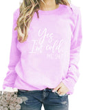 Yes I M Cold Sweatshirts Winter Women's Top Printed Casual Loose Sweatshirt