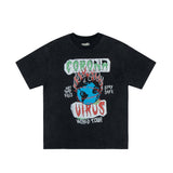 Gallery Dept T Shitrs Men's Retro Graffiti Printing Short Sleeve