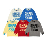 Men Sweater Embroidery Letter Color Matching Sweater Men's Pullover Top