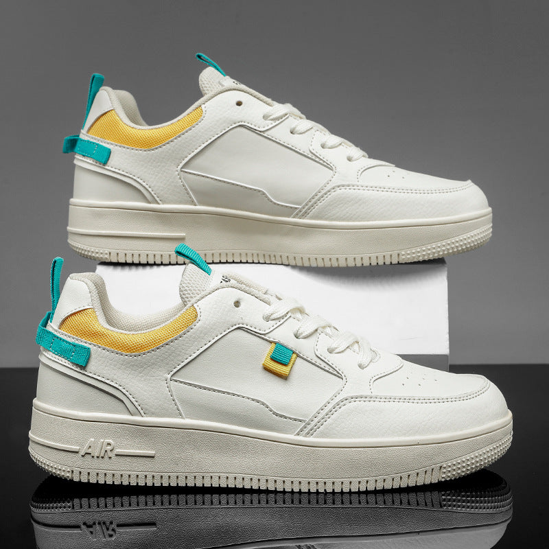 Flat Shoes Men's Summer Large Size Casual Multicolor Skateboard Shoes Trendy Sports White Shoes Men