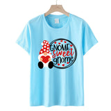 Valentine's Day T Shirts Couples Letter Heart Printing Women's Pullover T-shirt