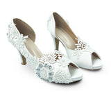 Low Heel Wedding Shoes Satin Large Size Wedding Shoes Bridal Shoes