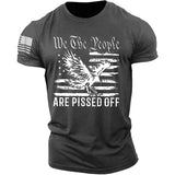 Man T Shirt Cotton Slim-Fit Letter Collarless Ordinary T-shirt
