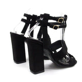 High Heels Ladies Sands Plus Size Summer Hollow High Heel Chunky Heel Stylish Women's Sandals