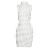 Music Festivals Rave Outfits Dress Spring and Summer Women's Clothing Fashion round Neck Slim Dress