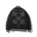 Off White Jacket Plus Size Casual Men'S Clothing Arrow Cottonpadded Coat Warm Leisure Owt